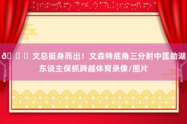 😍文总挺身而出！文森特底角三分射中匡助湖东谈主保抓跨越体育录像/图片