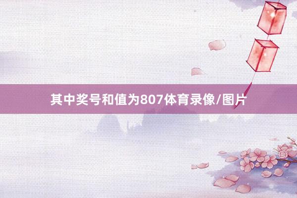 其中奖号和值为807体育录像/图片
