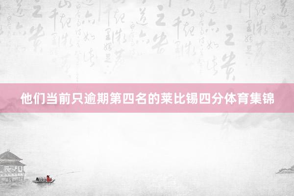他们当前只逾期第四名的莱比锡四分体育集锦